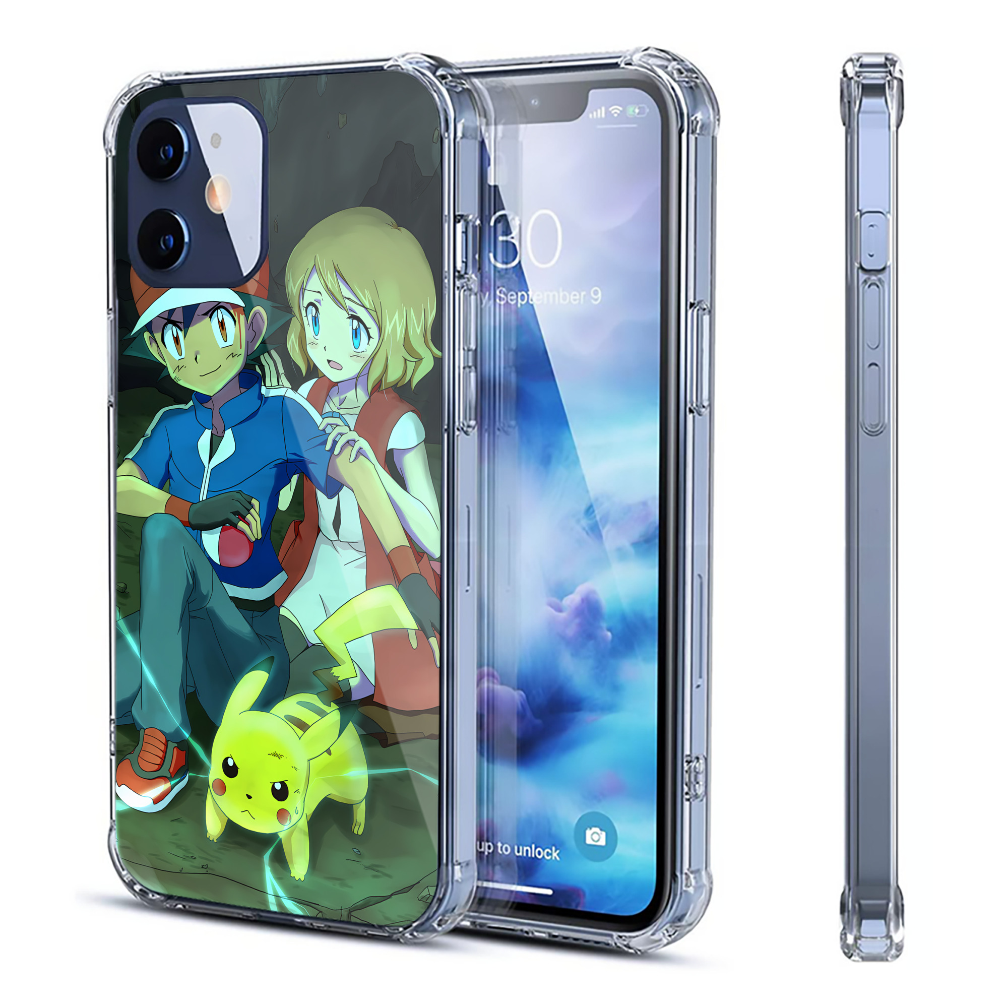 （画像用） ポケットモンスター Pokémon 【iPhone 12シリーズ対応】透明スマホケース（クリアソフトケース）